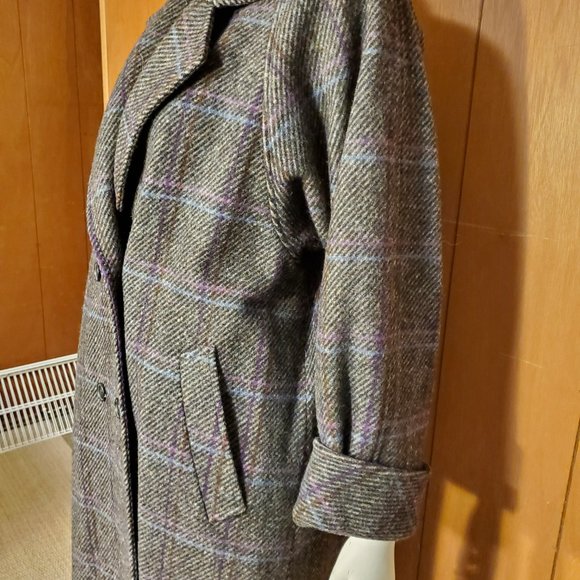 NWT Forecaster Bib-Coat Vintage Wool Trench Coat Women's Size 14 - Picture 5 of 16